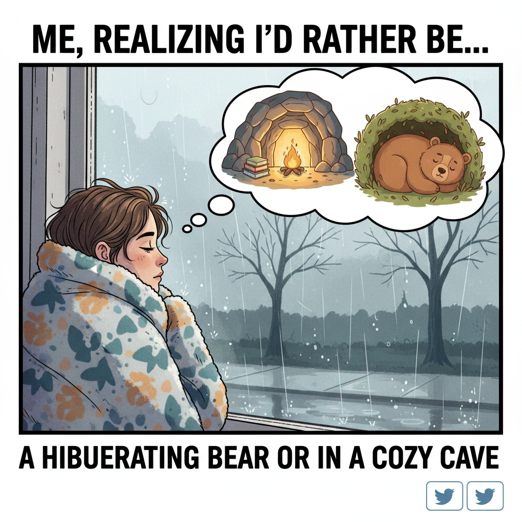 My brain during seasonal depression: 'Is it too early to start planning for next winter's hibernation?'