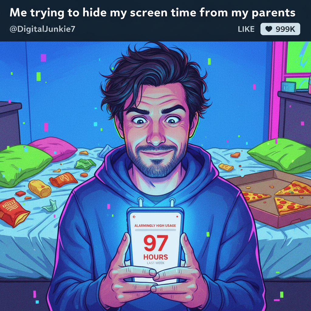 My screen time report just called me out. I need an intervention, or maybe just more memes.