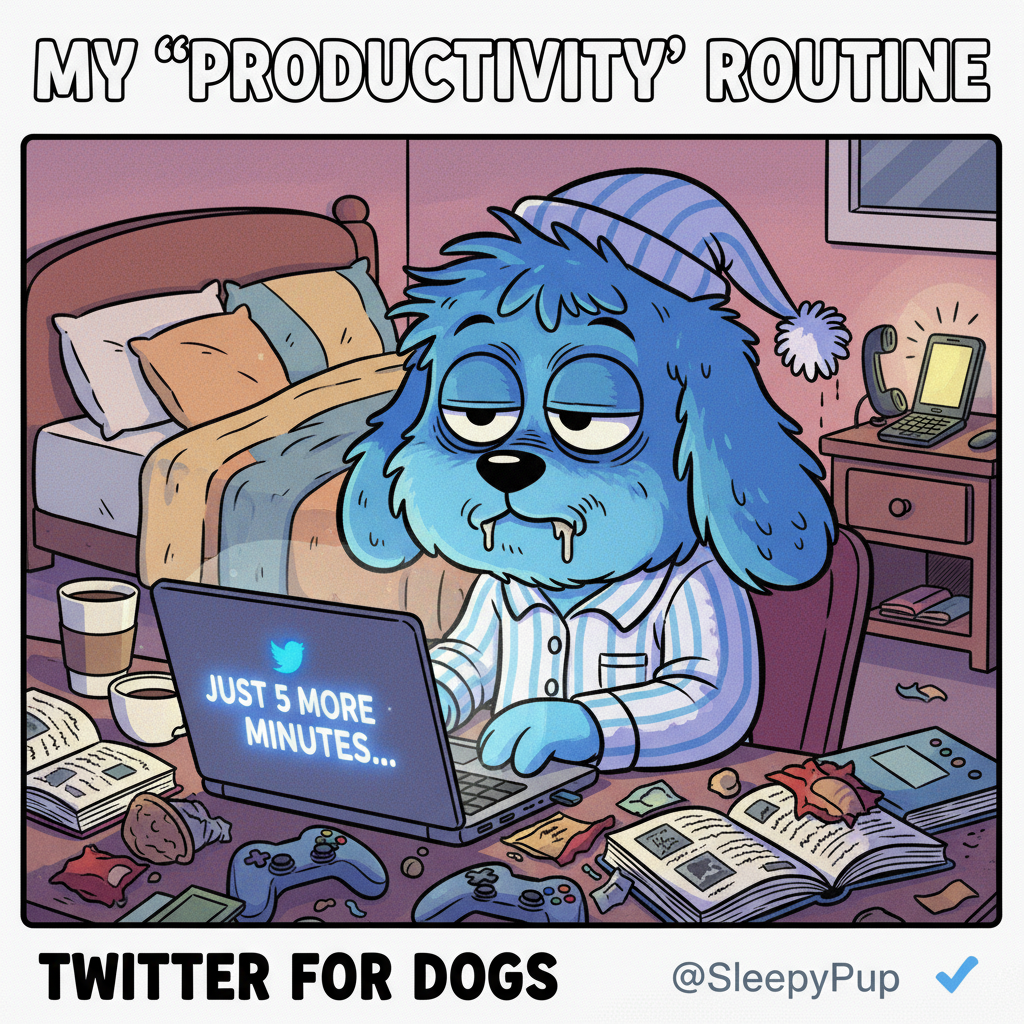 WFH means my commute is from my bed to my desk, and I'm still late.