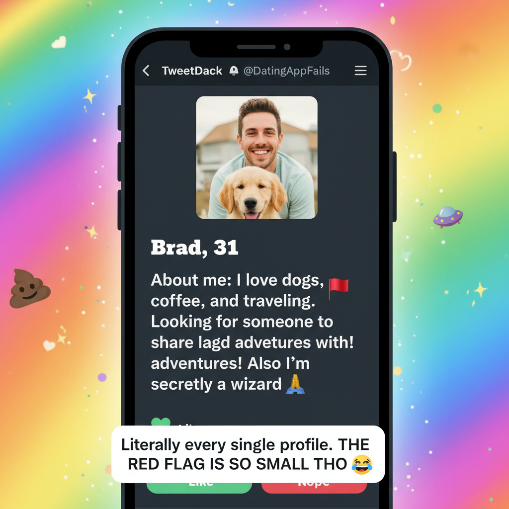 Dating apps are just a buffet of 'red flags' and 'I love dogs' bios.