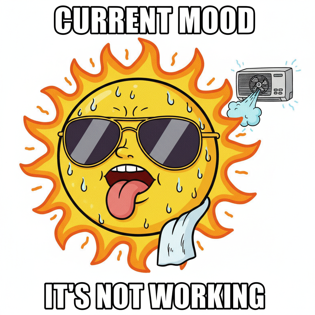 It's 70 degrees and sunny, but my AC is still on. Because I live in Texas.