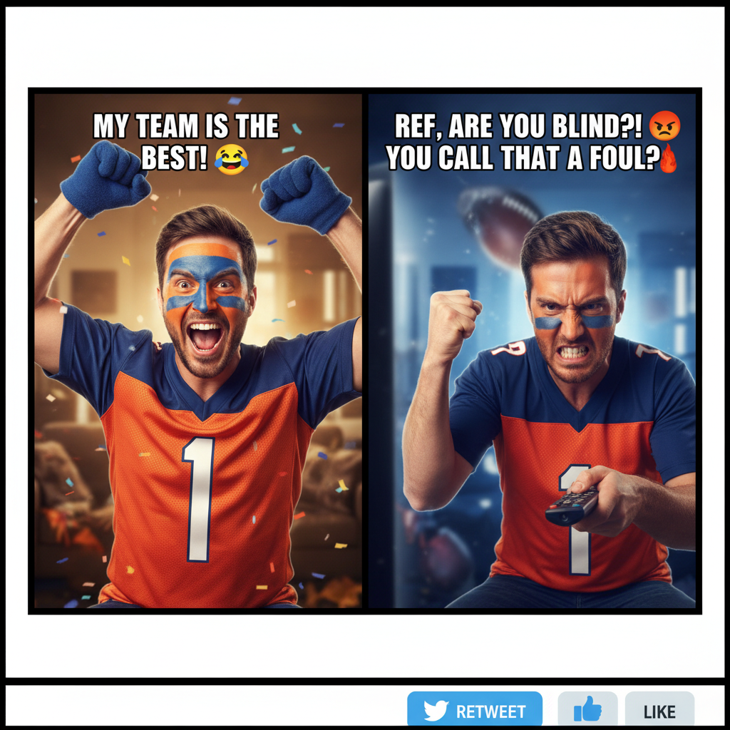My team won, so I'm the smartest person alive. My team lost, so the refs are blind.