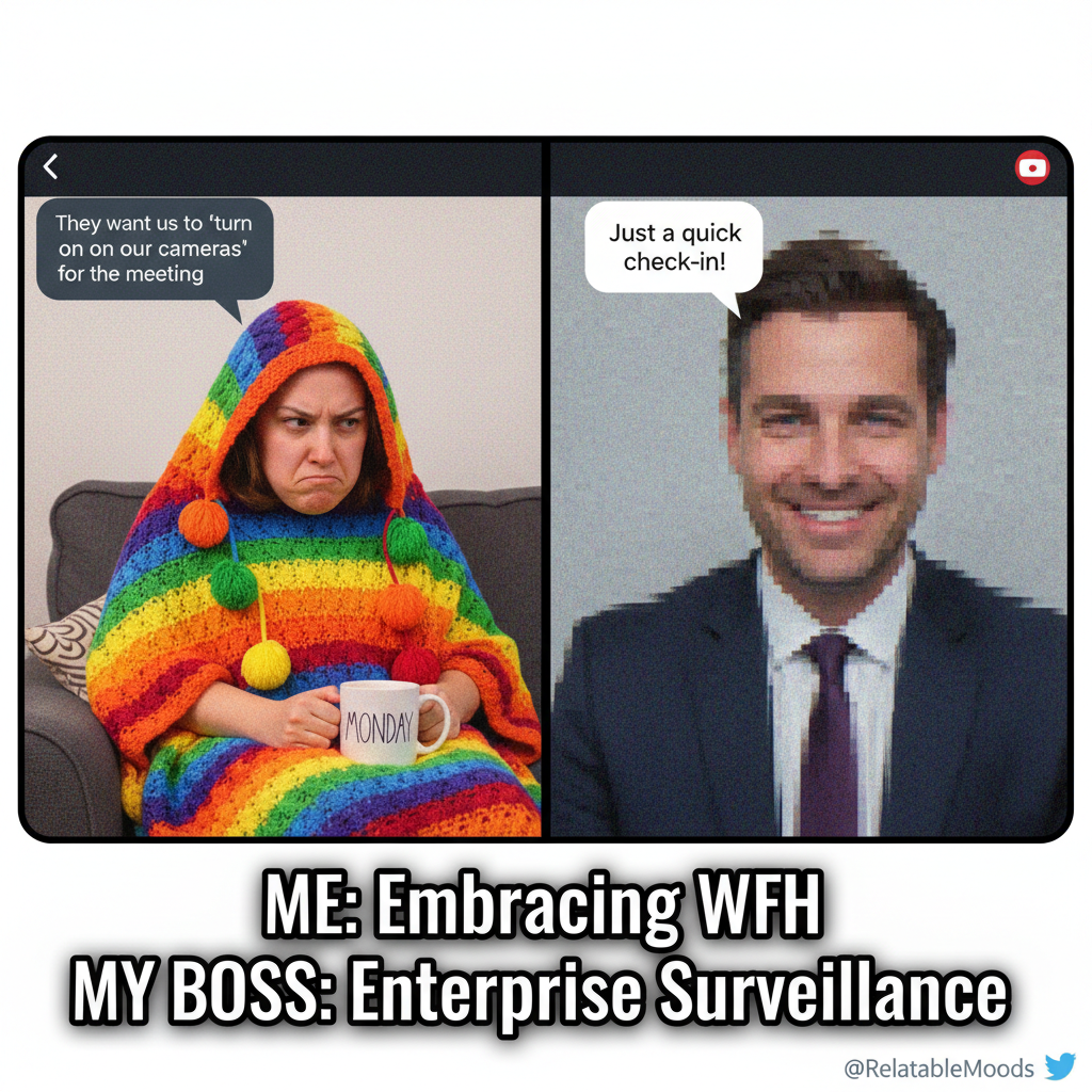 My boss just asked if I was 'wearing a blanket' during a Zoom call. It's a poncho, Janet.