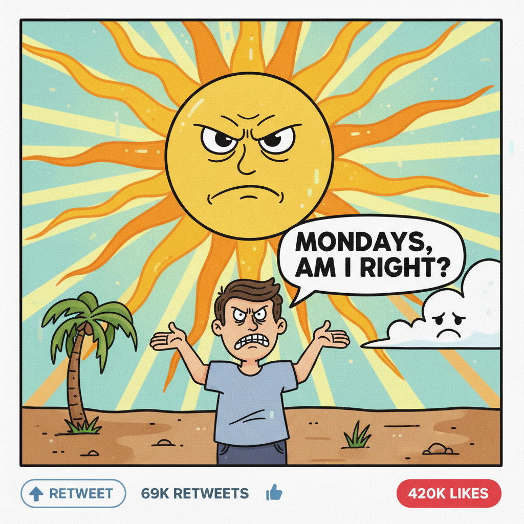 It's 75 degrees and sunny but I'm still complaining. It's my birthright as a human.