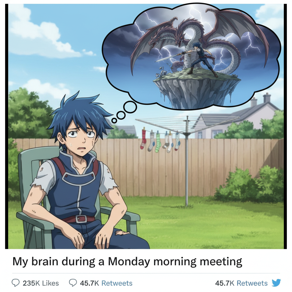 My brain when real life doesn't have epic background music and power-ups: 📉