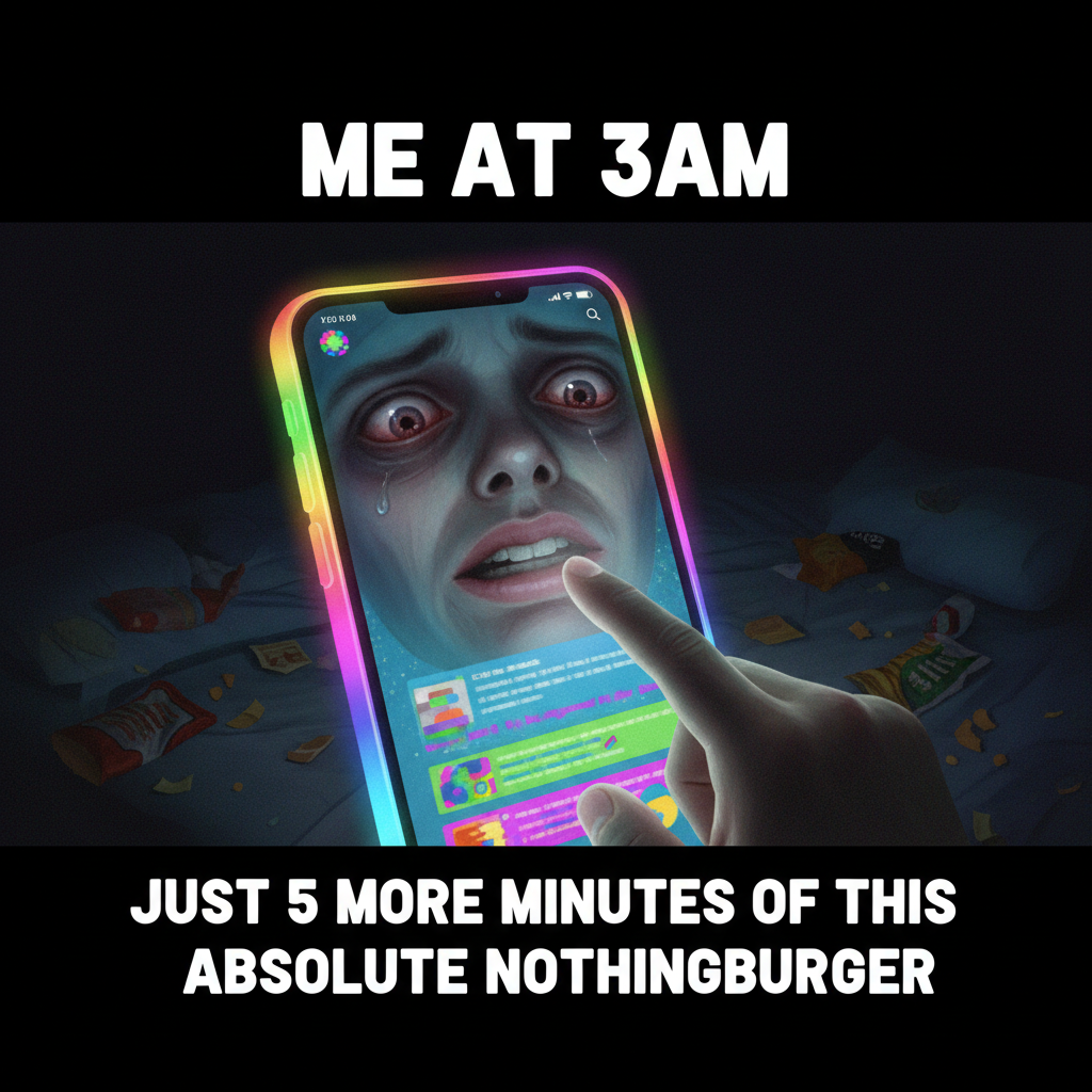 POV: You just picked up your phone to check the time and now it's 3 AM.