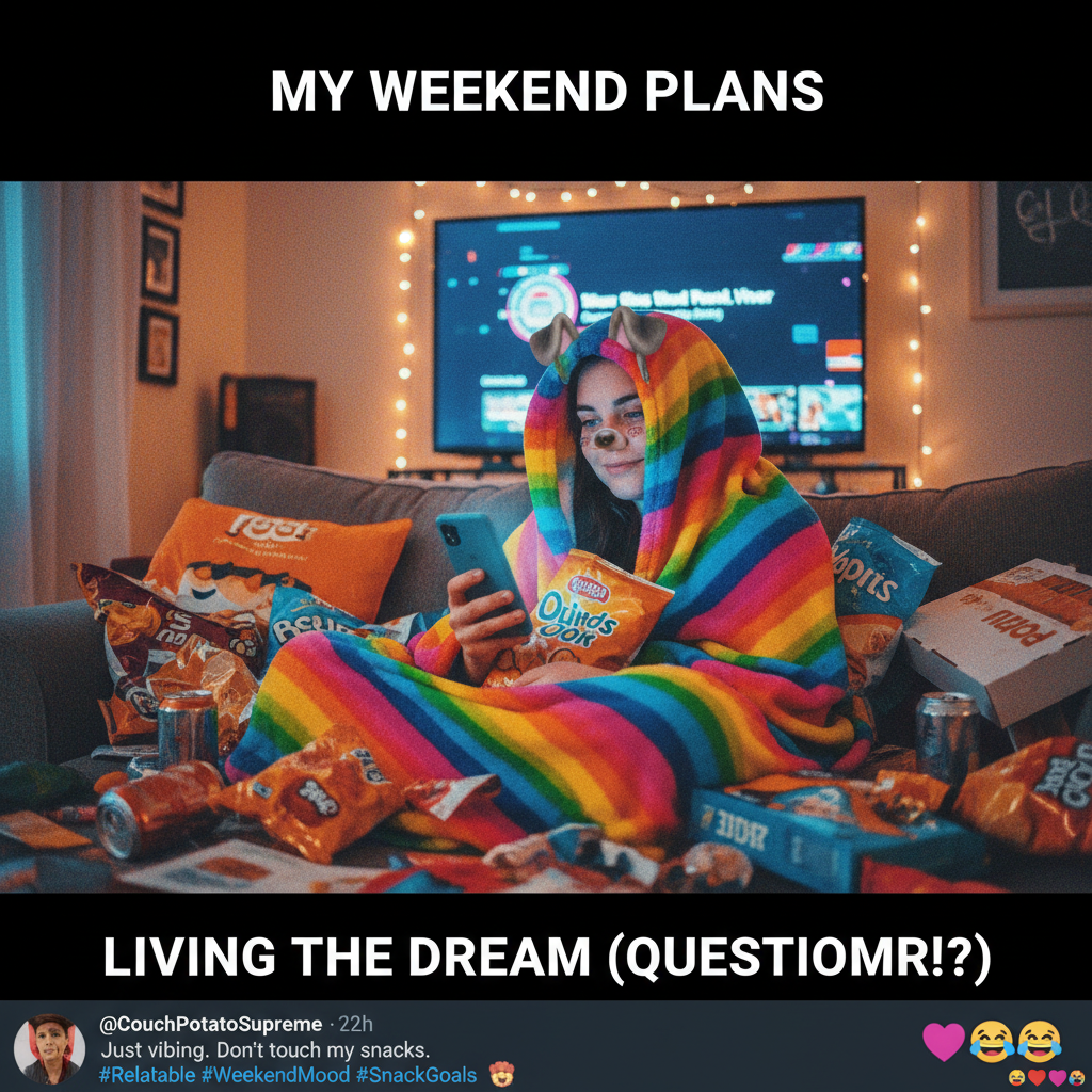 My therapist told me to embrace the season. So I'm embracing my blanket. And snacks.