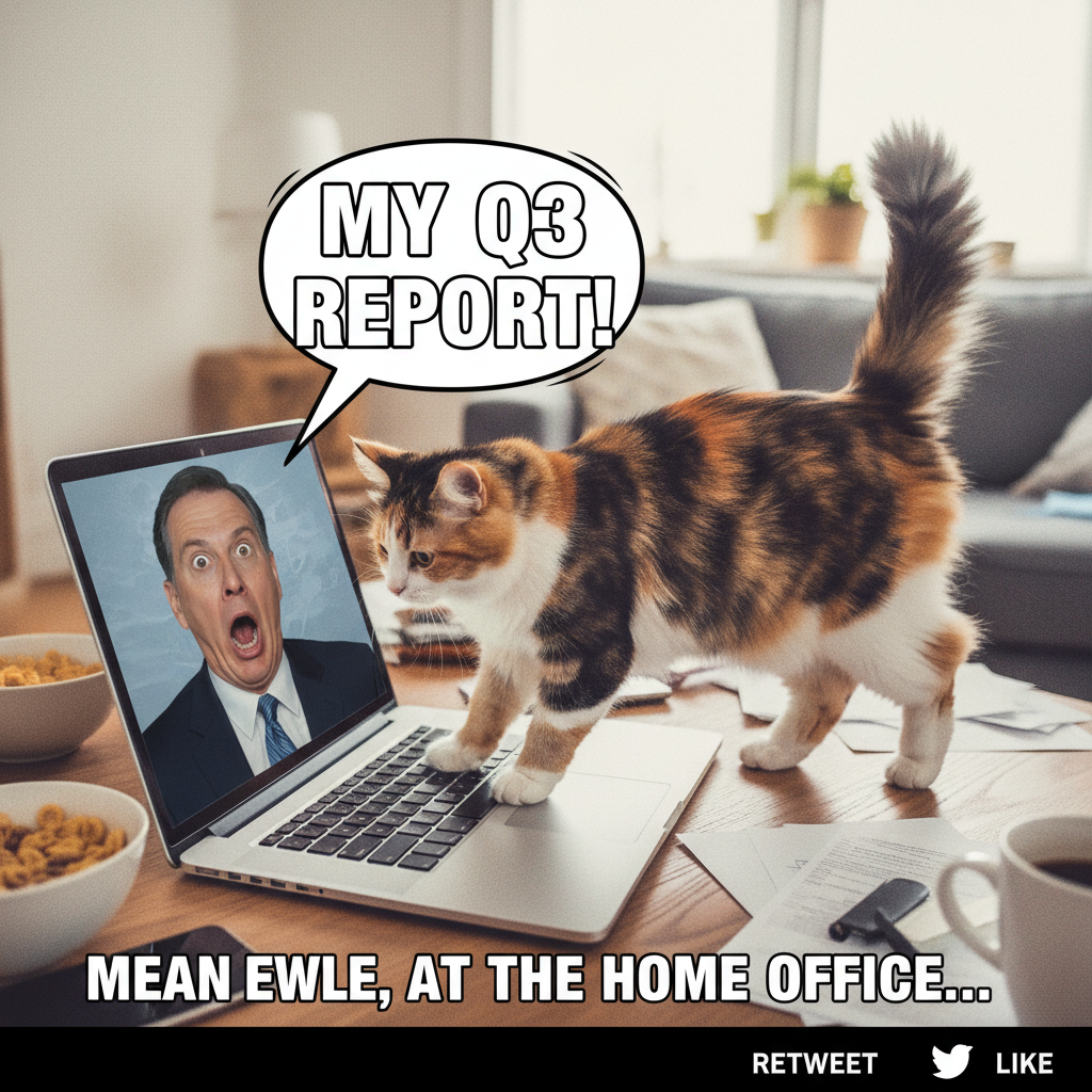 My cat just walked across my keyboard and somehow ended the CEO's presentation. I'm fired.