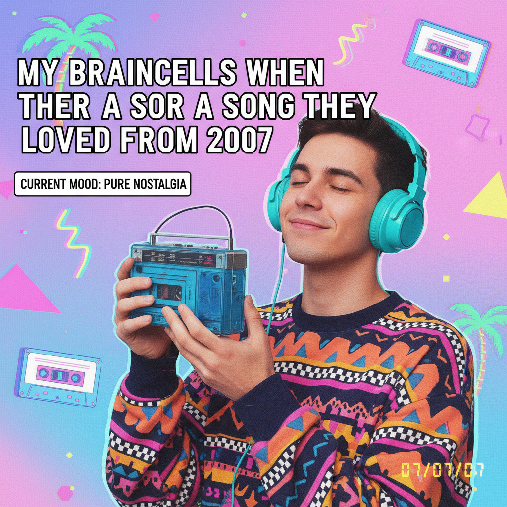 Hearing that one song from childhood hits different now. Instant throwback. 🎶