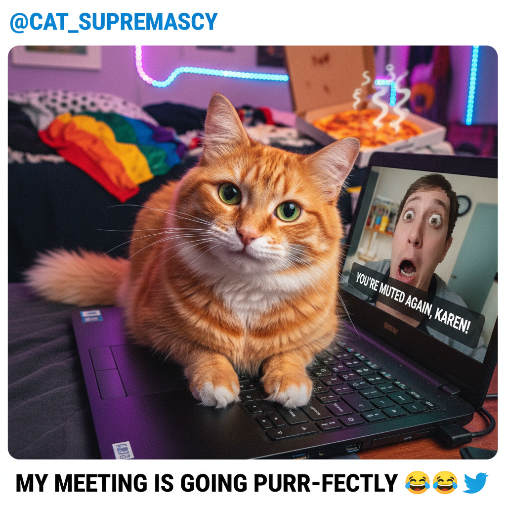 My cat just walked across my keyboard during a client call. Guess I'm a cat person now.