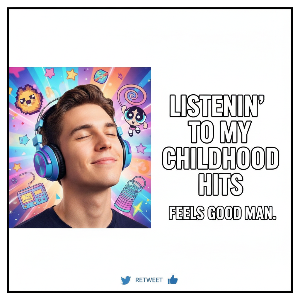 Hearing that one song from your childhood and instantly feeling 8 years old again.