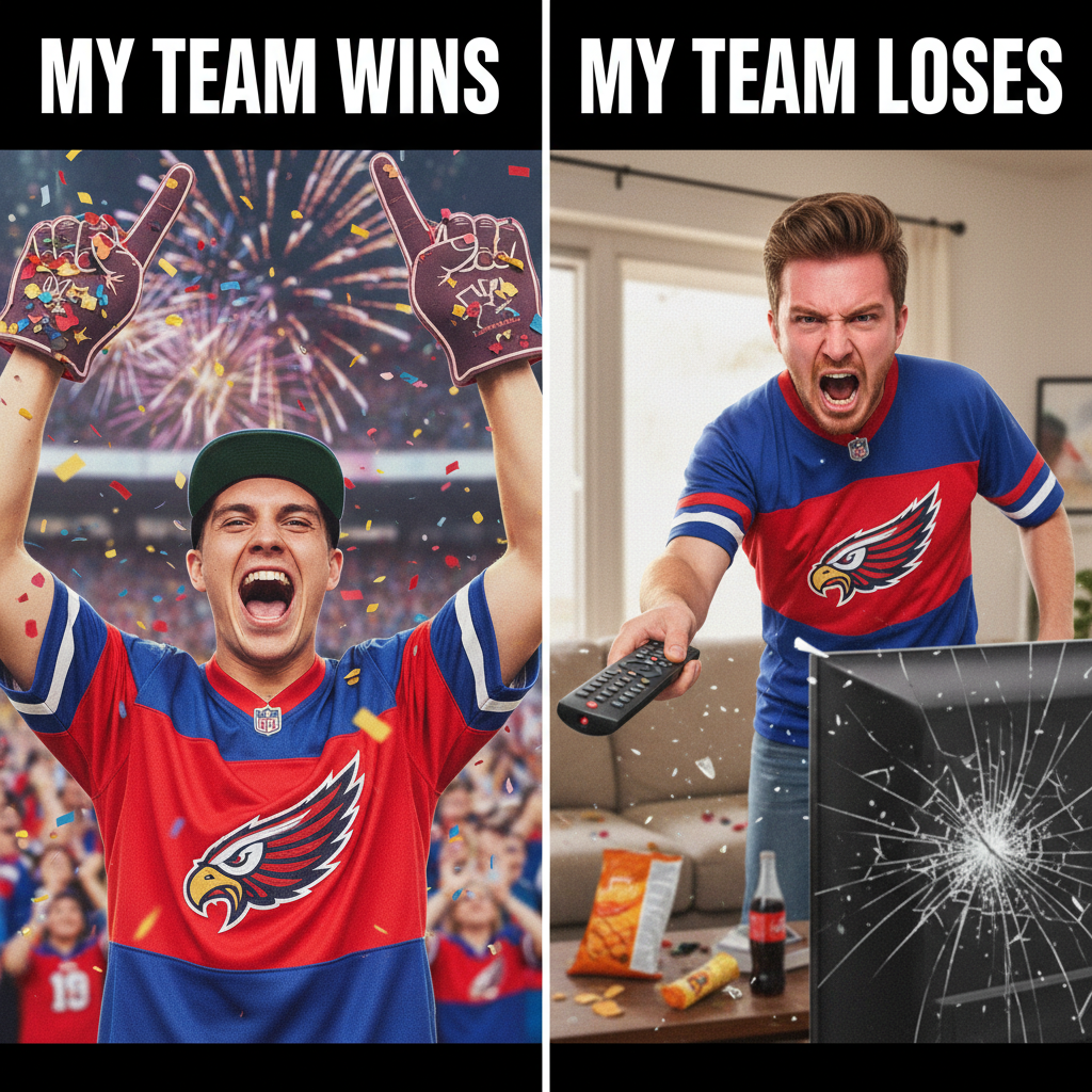 My team scores: 'WE ARE THE GREATEST DYNASTY EVER!' My team concedes: 'FIRE EVERYONE!'