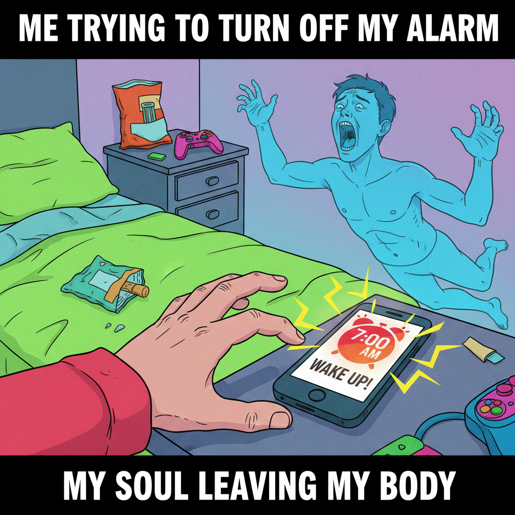 My alarm on Monday morning: *angelic choir*. My soul: *screaming into the void*.