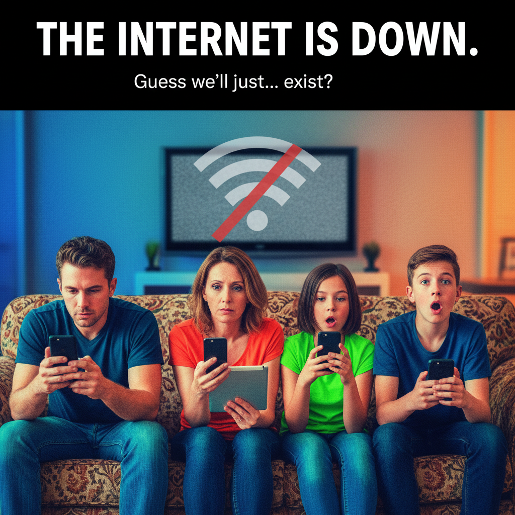 Wifi went down. My entire household just stared blankly at each other. We forgot how to human.
