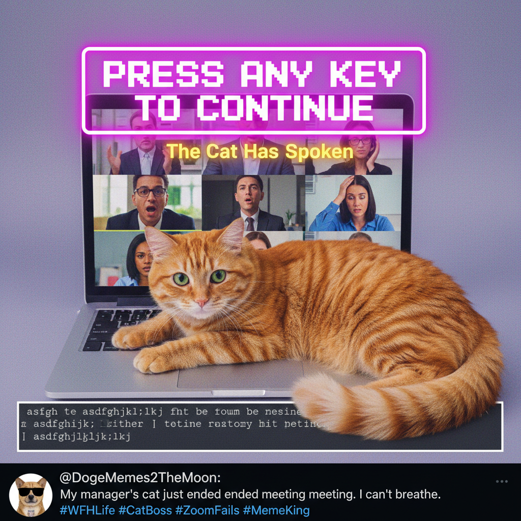 My cat just walked across my keyboard and shared a meme in a client Zoom meeting. I'm fired, right?