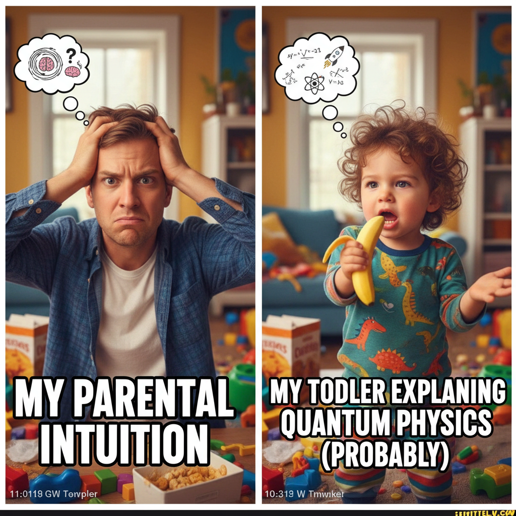 My toddler just explained quantum physics using a banana. Send help.
