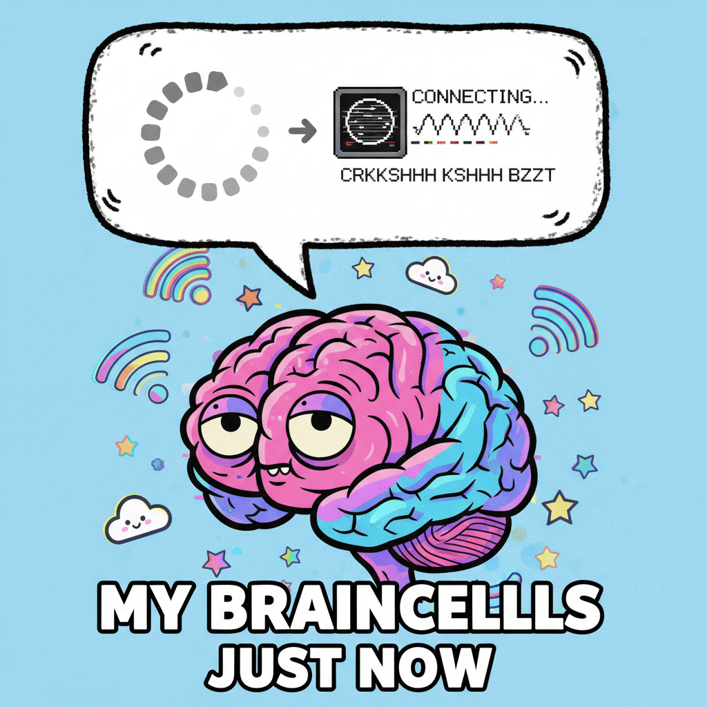 My brain cells during exam season: *dial-up modem sounds* #StudentLife