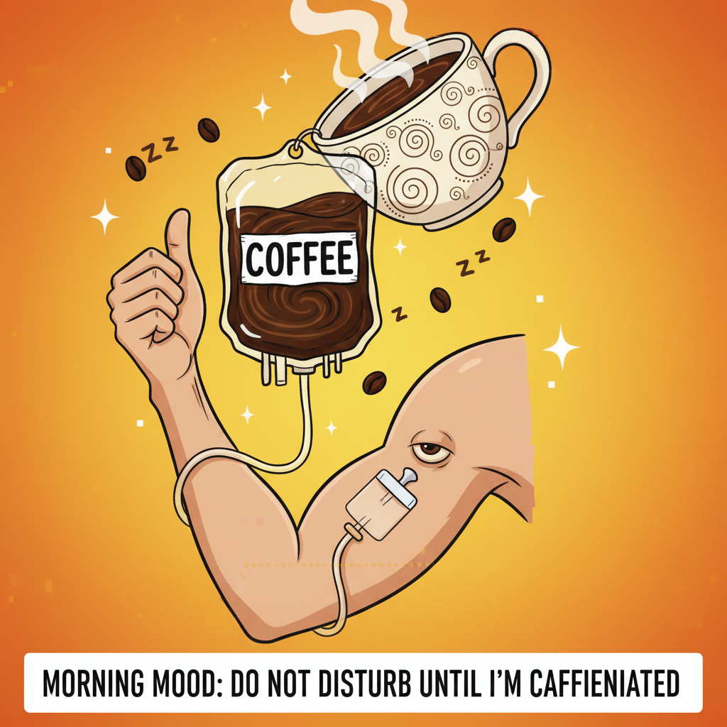 My blood type is coffee. My love language is also coffee. Send coffee.