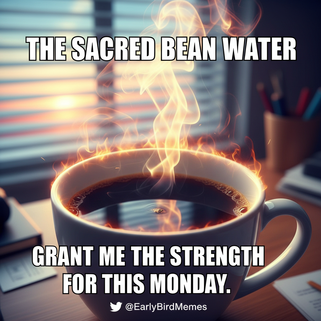My blood type is coffee. Don't talk to me before my third cup. ☕