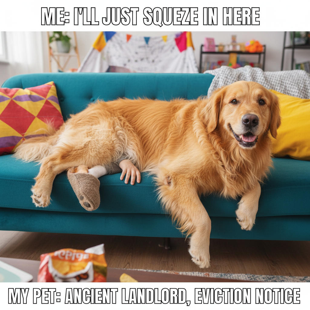 My pet thinks 'personal space' is a myth. Send help (and treats). 🐾