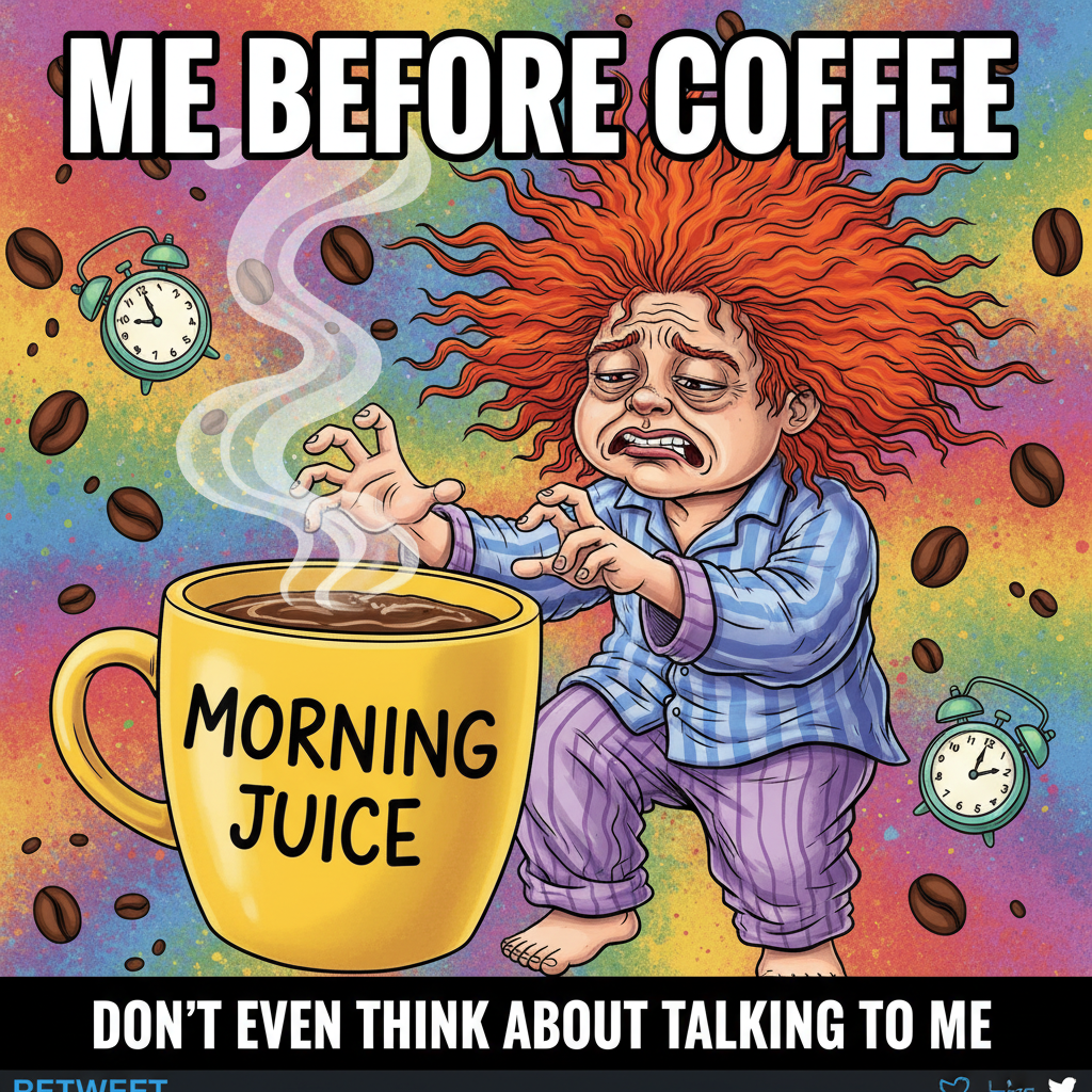 My blood type is coffee. Don't talk to me before my first cup (or five).