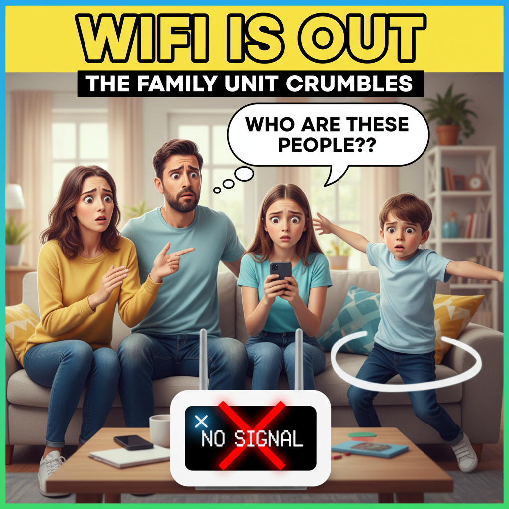 WiFi went down. My family just emerged from their rooms. Who ARE these people?