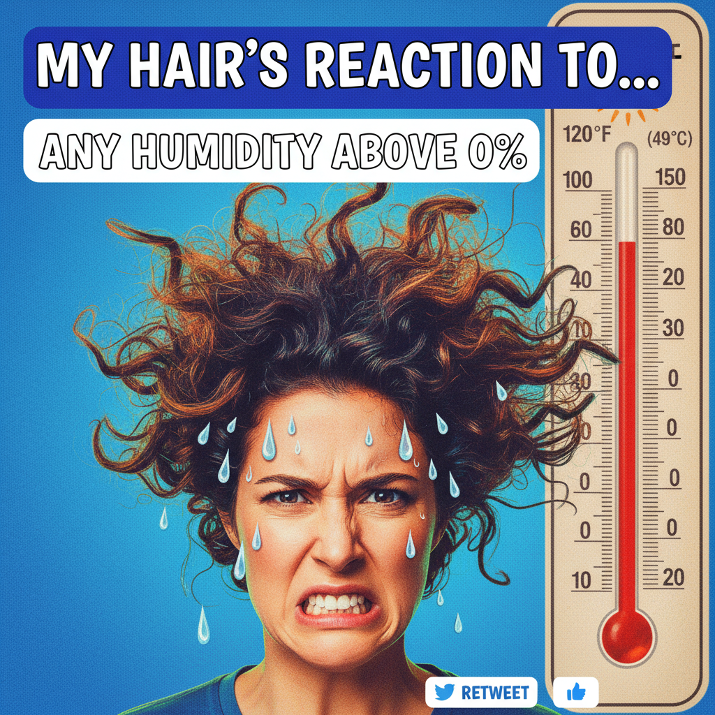 It's 90 degrees but feels like 105 with 100% humidity. My hair has officially given up. #SummerProblems