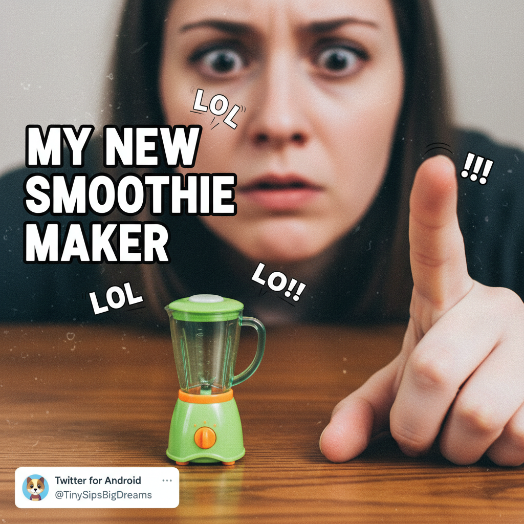 Bought a 'mini' blender online. It's the size of my thumb. Guess I'm making smoothies for ants now. 🐜 #OnlineShoppingFa