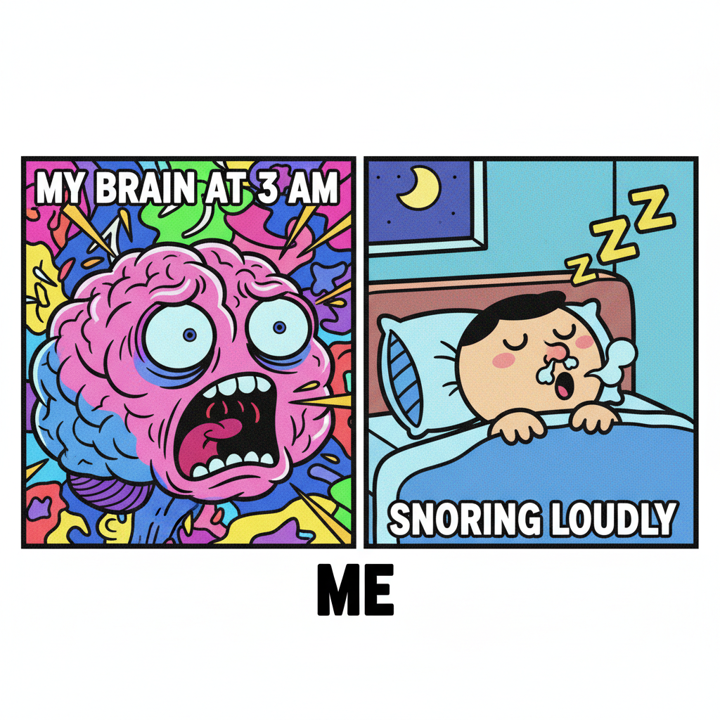 My brain during exams: *panicked screaming* My body: *sleeps for 14 hours*