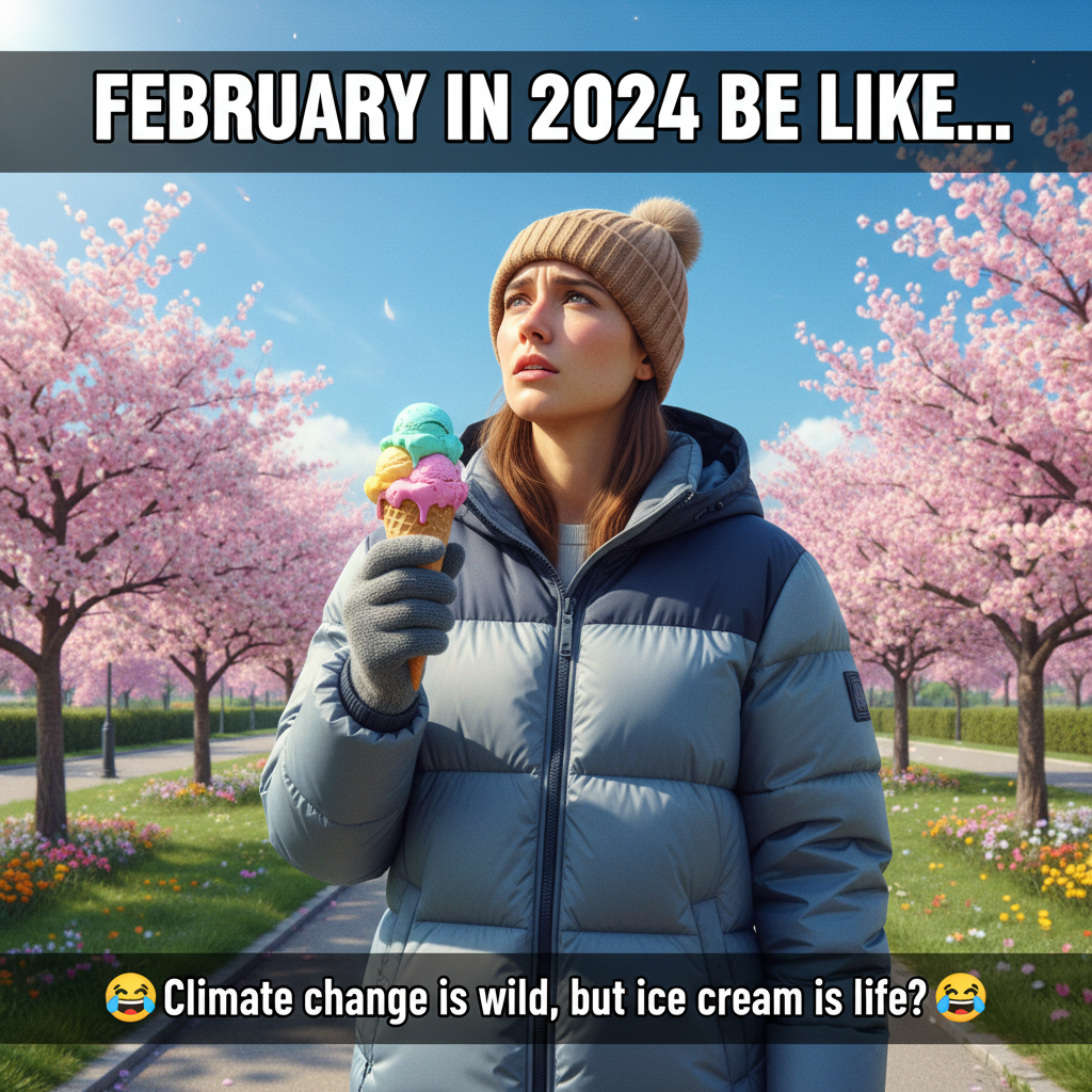 It's 70 degrees in February. The planet is confused, and so am I.