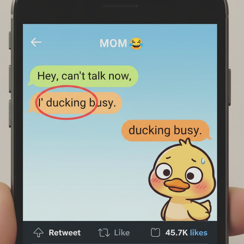 Autocorrect just told my boss I'm 'ducking busy'. My career is over.