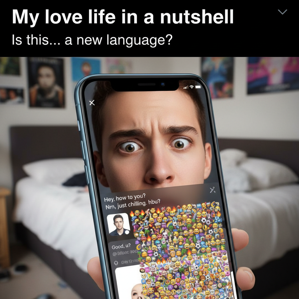 Matched with someone who sent me their entire life story in emojis. I'm scared. #DatingAppHorror