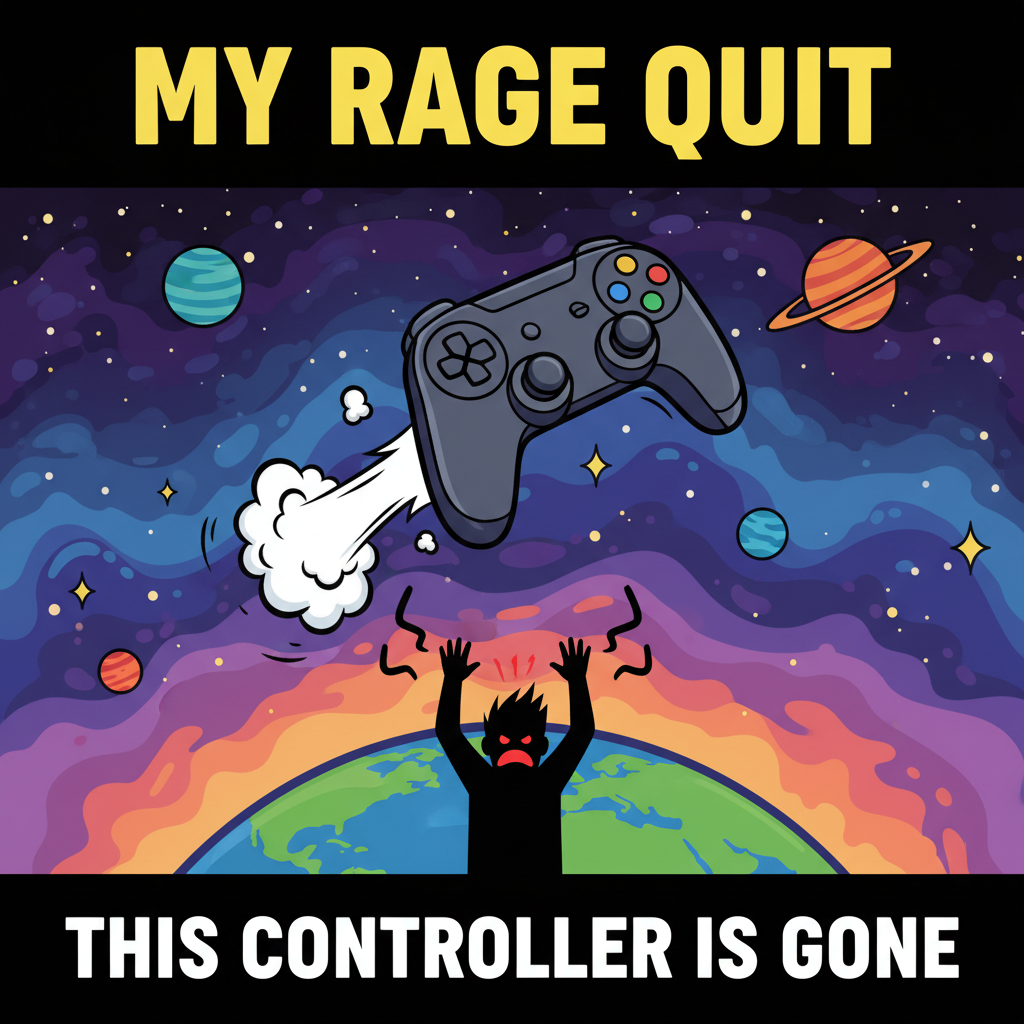 Lost to a 12-year-old in Fortnite. My controller is now in orbit. #GamingRage