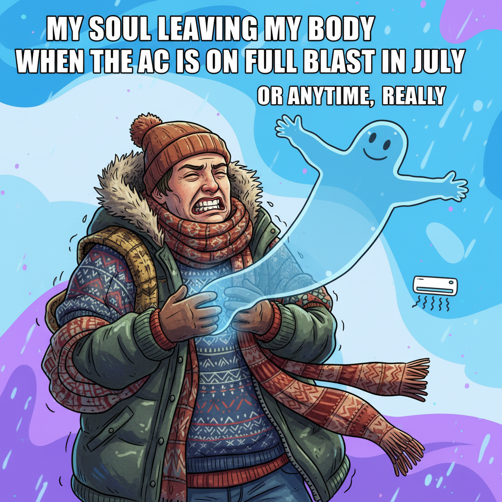 It's 70 degrees, but the wind chill makes it feel like my soul is leaving my body.