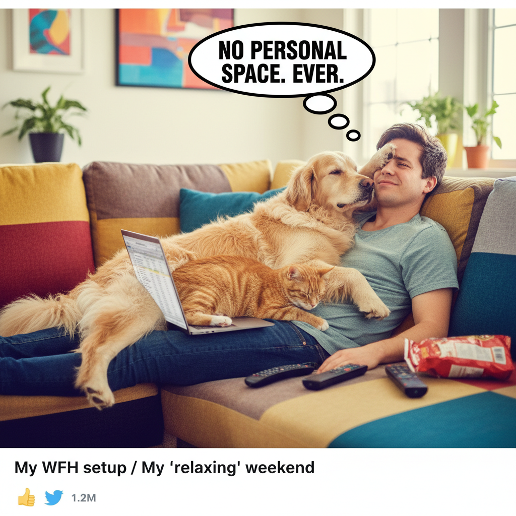 My pet thinks 'personal space' is a myth invented by humans.
