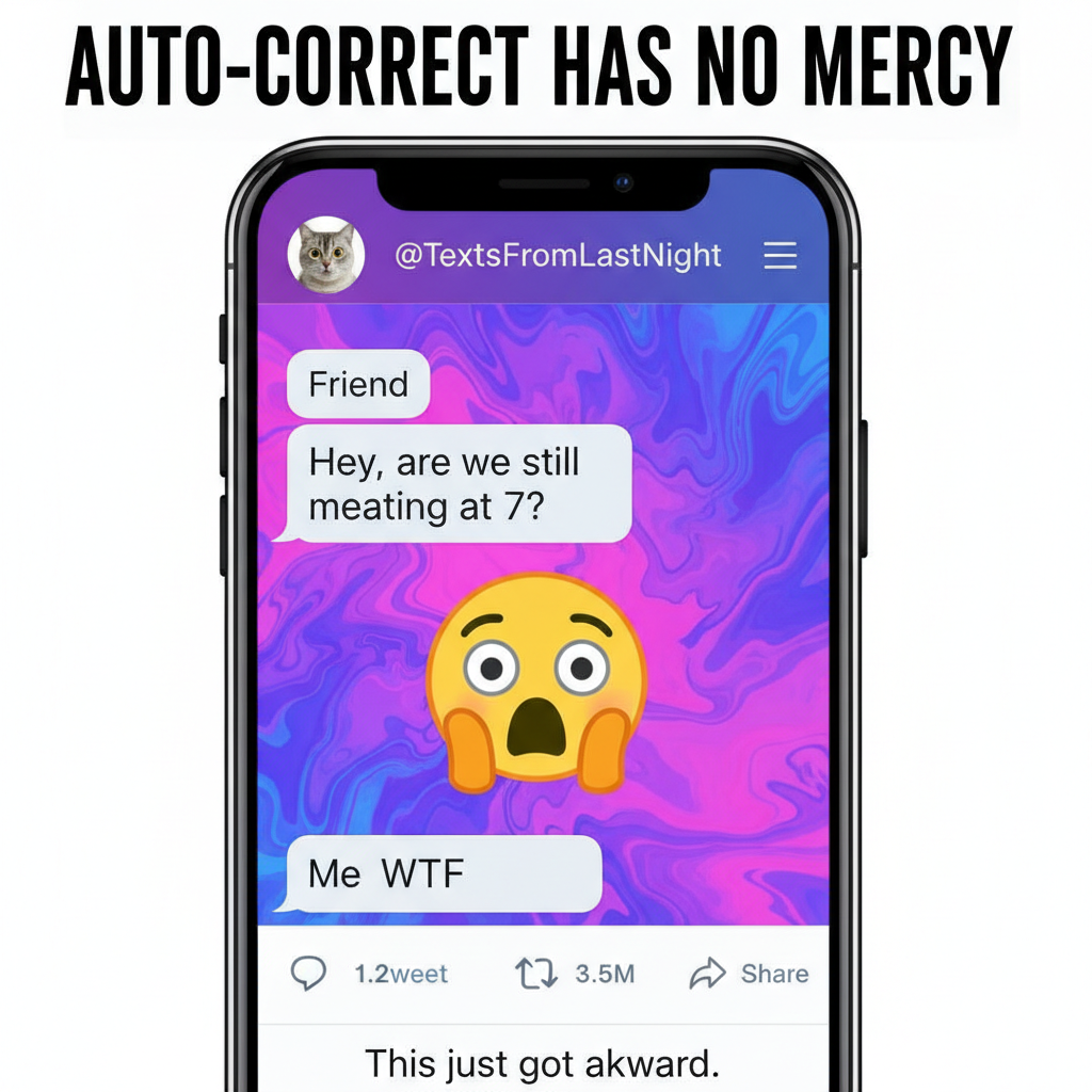 Autocorrect just changed 'meeting' to 'meating.' My boss is going to love this.