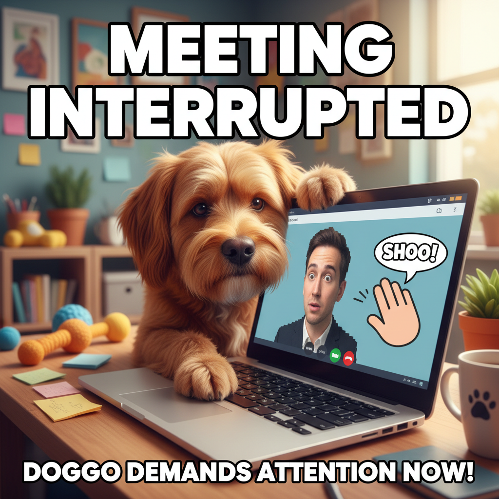 WFH perk: My 'coworkers' are my pets. WFH struggle: They demand snacks during meetings.