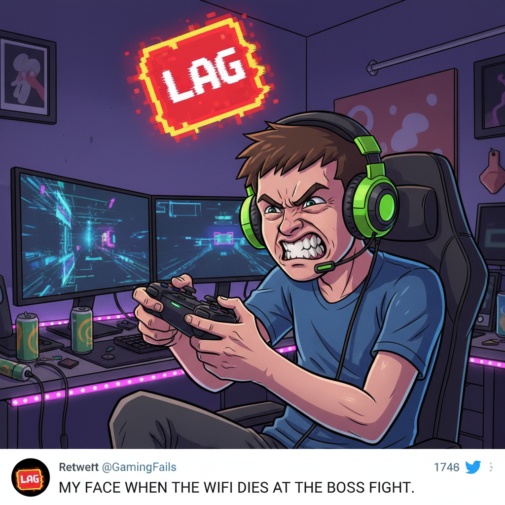 My gaming rage is 90% skill issue, 10% blaming the lag. (It's always the lag).