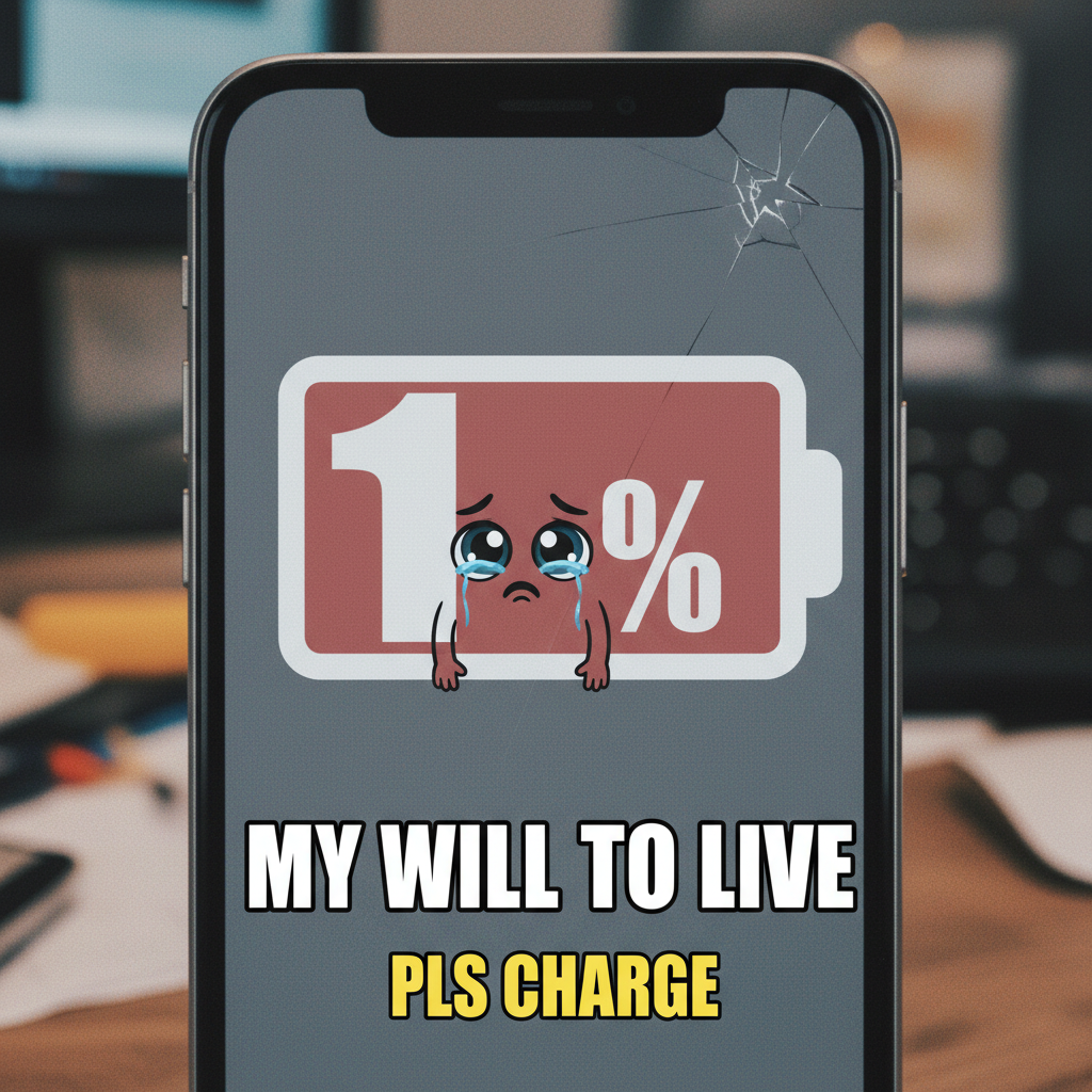 My phone battery is at 1% and so is my will to live. #SocialMediaAddict