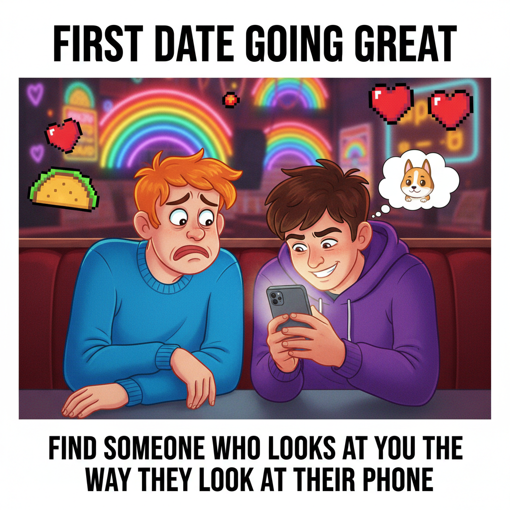Match says 'likes hiking & dogs.' First date: 'I only hike to find better WiFi.' #DatingAppFails