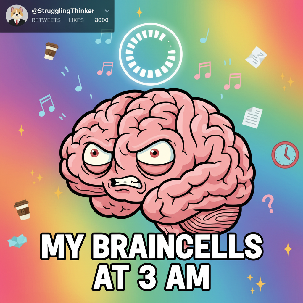 My brain during exam season: *elevator music* 🧠📉