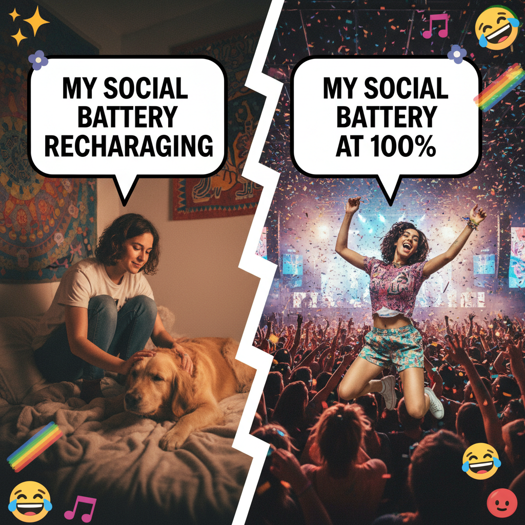 Introvert at a party: Searching for the host's pet. Extrovert: Is the party even started yet?! 🐾🎉