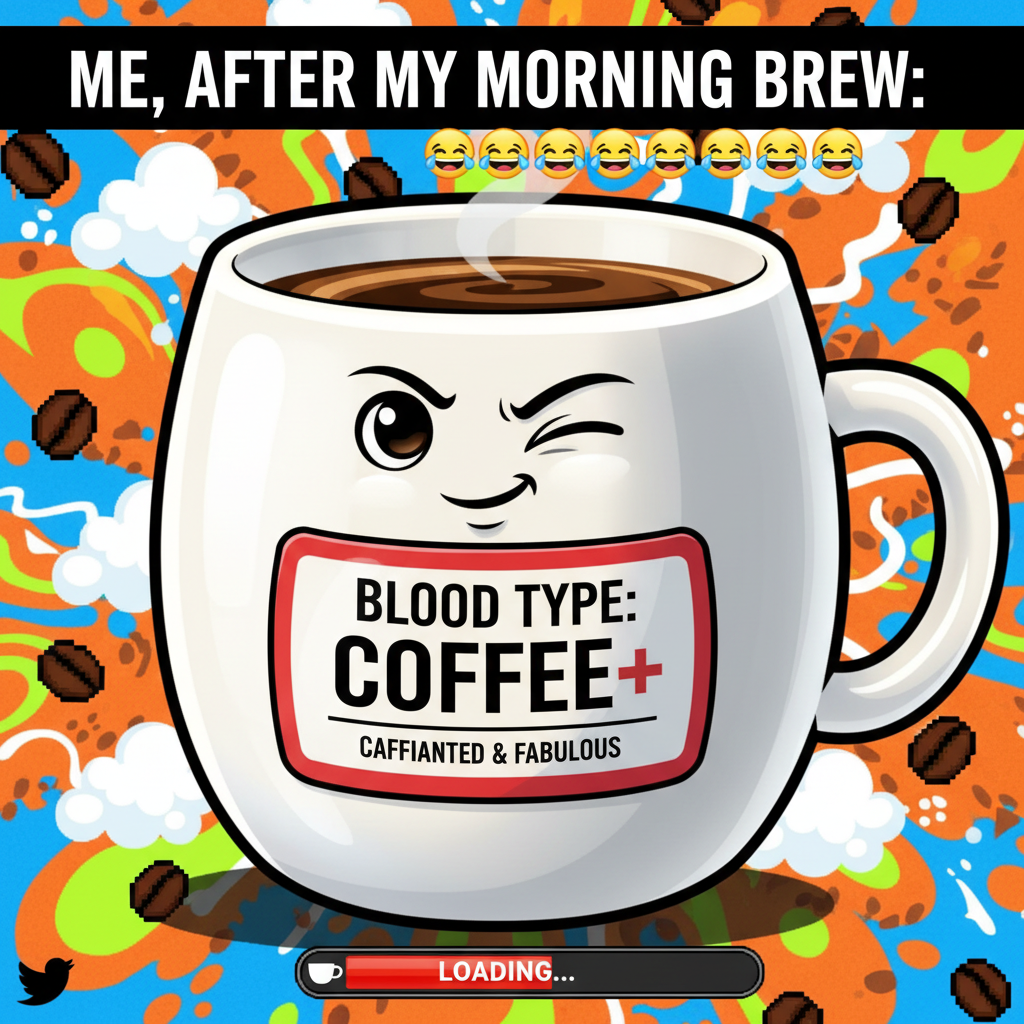 My blood type is coffee. My therapist says it's fine.
