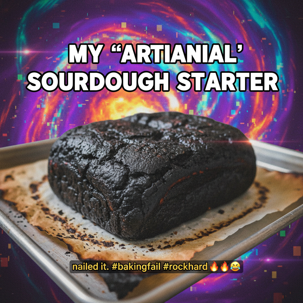 Attempted to bake bread. Ended up with a charcoal briquette. Send help.