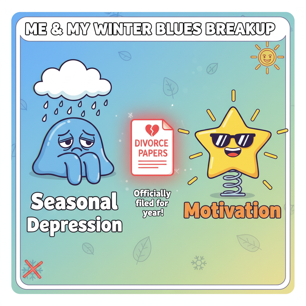 My seasonal depression just filed for divorce from my motivation.