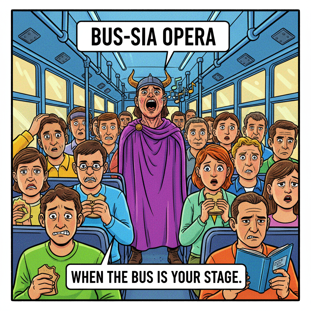 Just witnessed a full-blown opera performance on the bus. Public transport is wild.