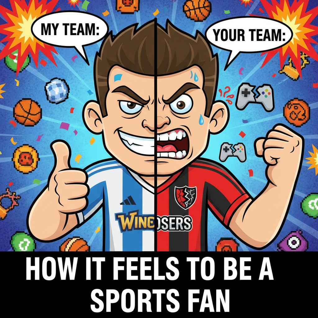 My team scores: I'm a tactical genius. Opponent scores: The referee is blind!