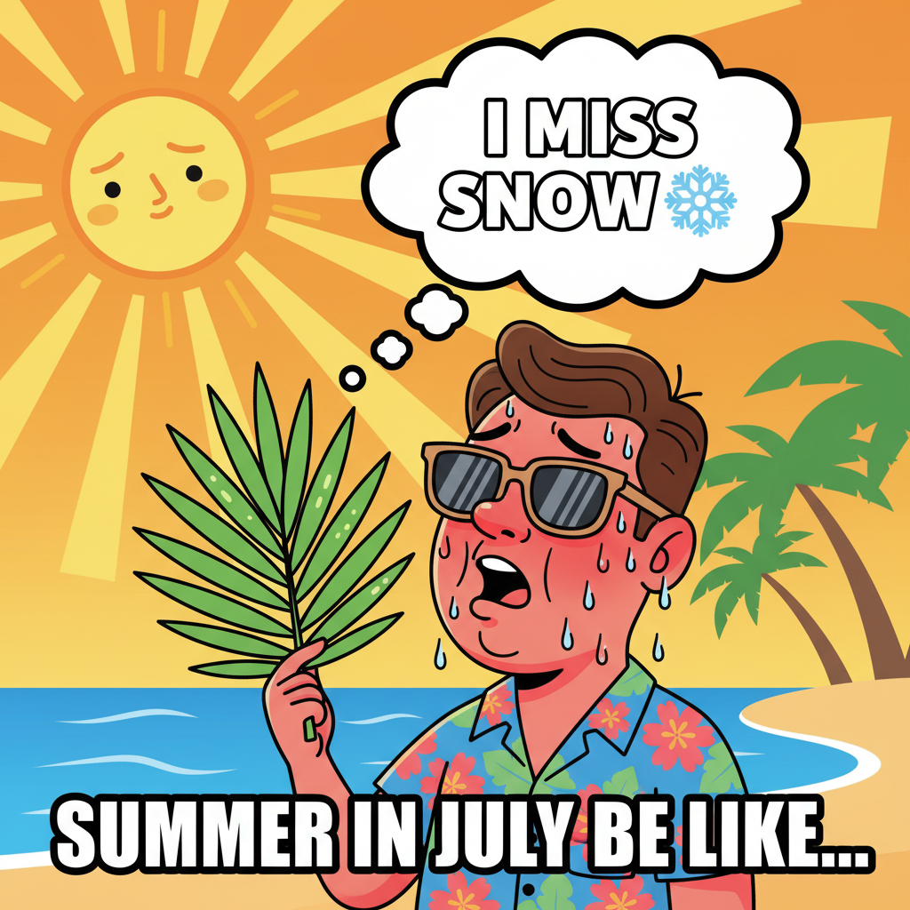 It's 90 degrees and sunny. My region: 'Ugh, too hot. I miss winter.' Never satisfied.