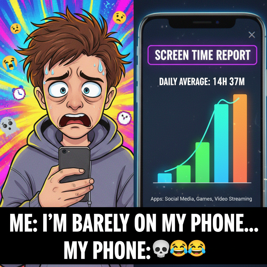 Me trying to limit screen time vs. my phone sending me a 'You've been on TikTok for 6 hours' notification.