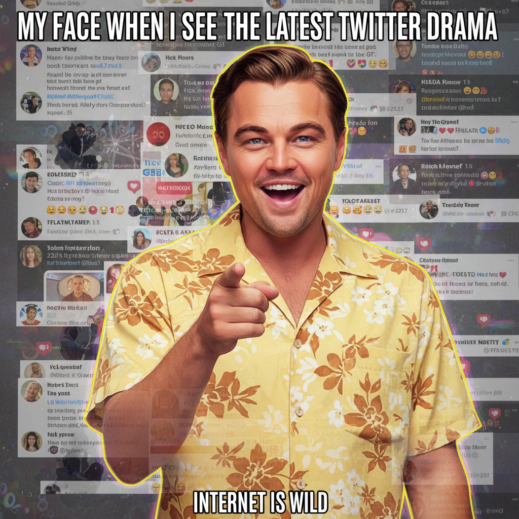 Me watching the timeline descend into chaos: *Leo DiCaprio pointing meme*